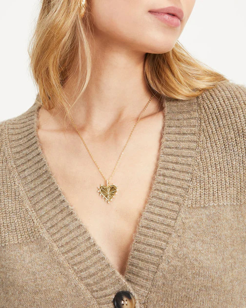 Ever Mine Heart Charm Necklace - Gold - FINAL SALE | VICI