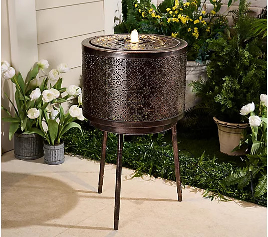 Make Your Selection: Garden Reflections Plug-in Lit Fountain w/ Removable Stand | QVC