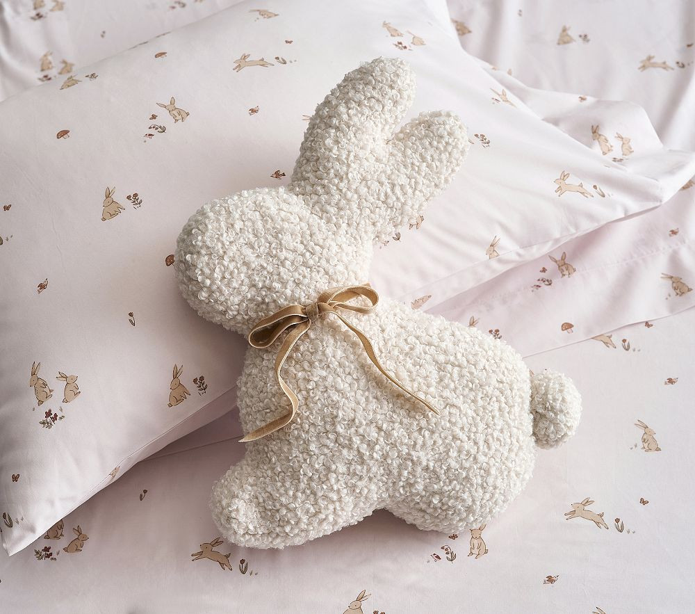Rylee + Cru Bunny Shearling Shaped Pillow | Pottery Barn Kids