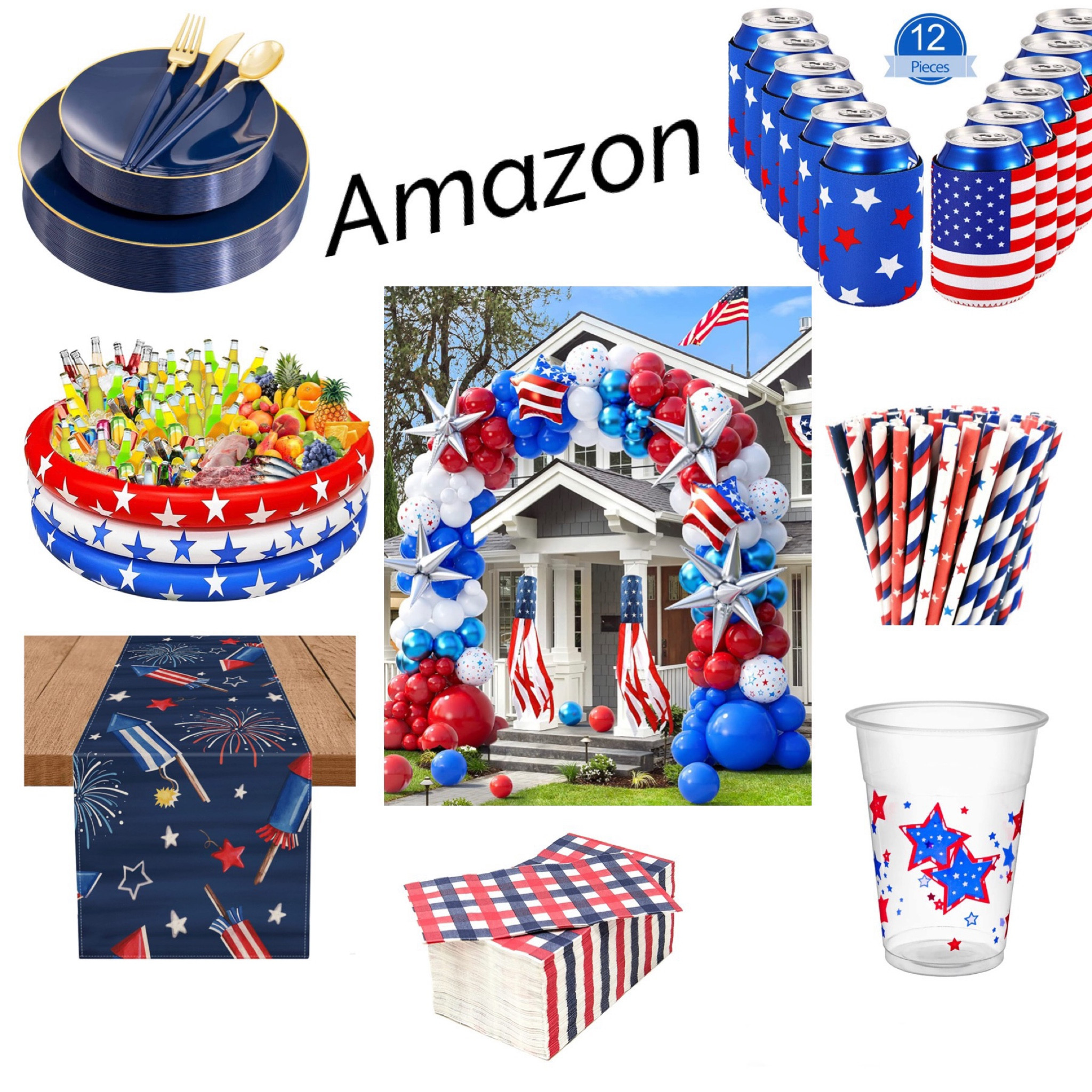 Amazon 4th of July party supplies are easy for purchase with fast delivery! 

#LTKunder50 #LTKSeasonal #LTKhome