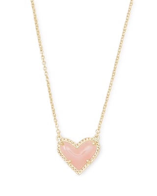 Ari Heart Gold Pendant Necklace in Neon Pink Magnesite | Kendra Scott | Kendra Scott