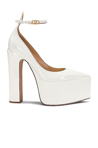 Valentino Garavani Tango Ankle Strap Heel in Ivory | FWRD | FWRD 