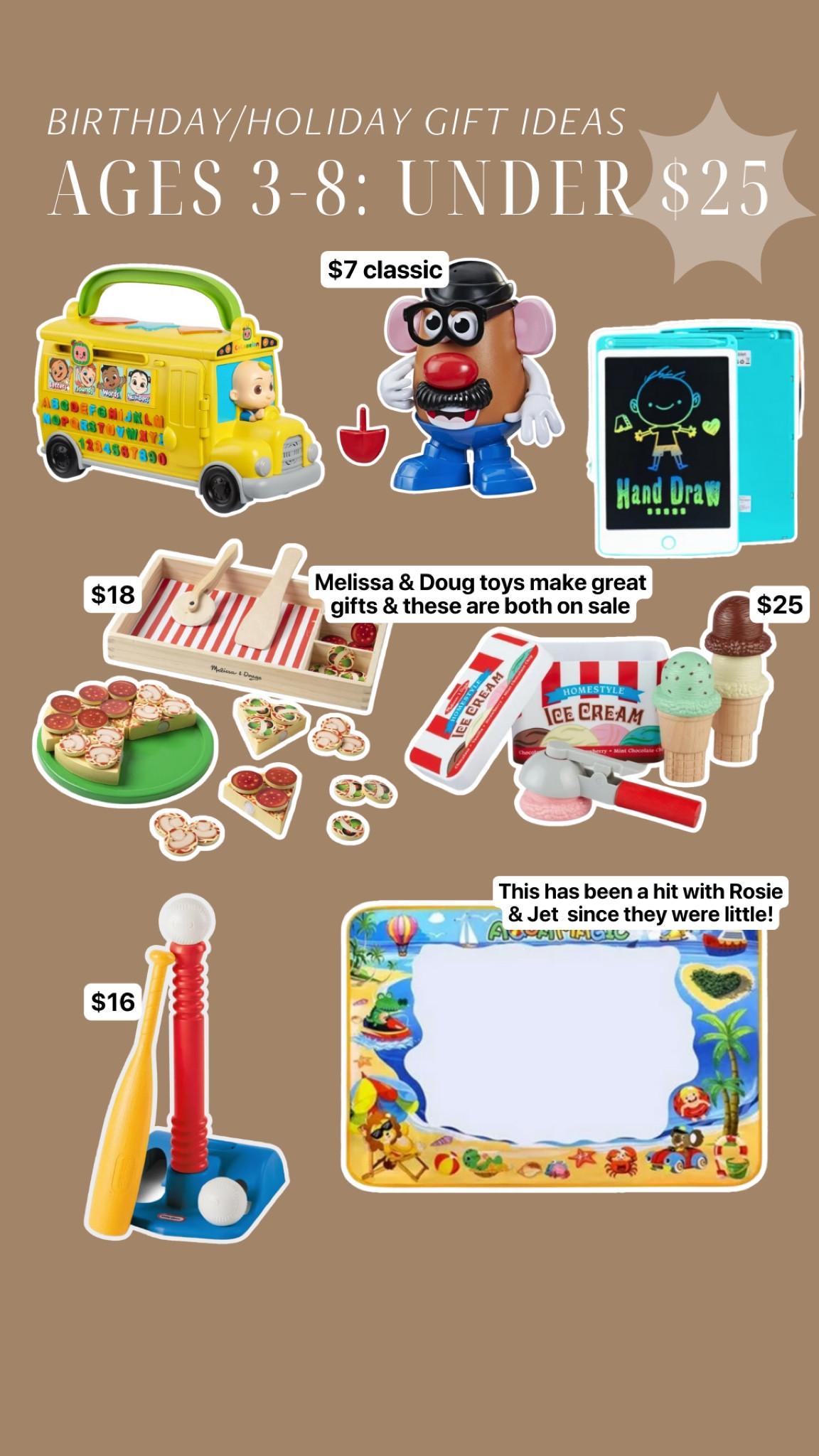 Gift ideas for birthday parties & the holidays coming up! These are all under $25 from @walmart.

Dressupbuttercup.com 

#dressupbuttercup #walmartpartner #ad

#LTKfindsunder50 #LTKHolidaySale #LTKkids