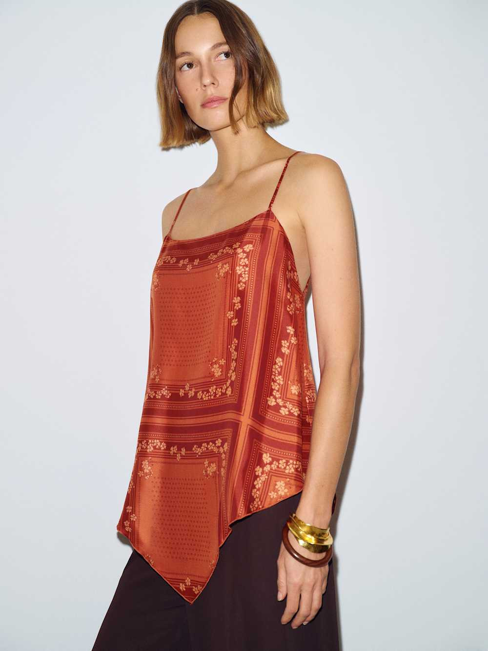 Esme Silk Twill Top | Reformation (Global)