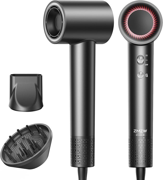 High Speed Ionic Hair Dryer, 160,000 RPM Brushless Motor Blow Dryer for Fast Drying, 500M Negativ... | Amazon (US)