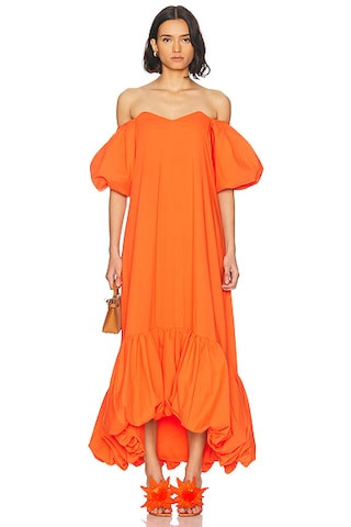 Lucia High Low Bubble Hem Midi Dress | FWRD 