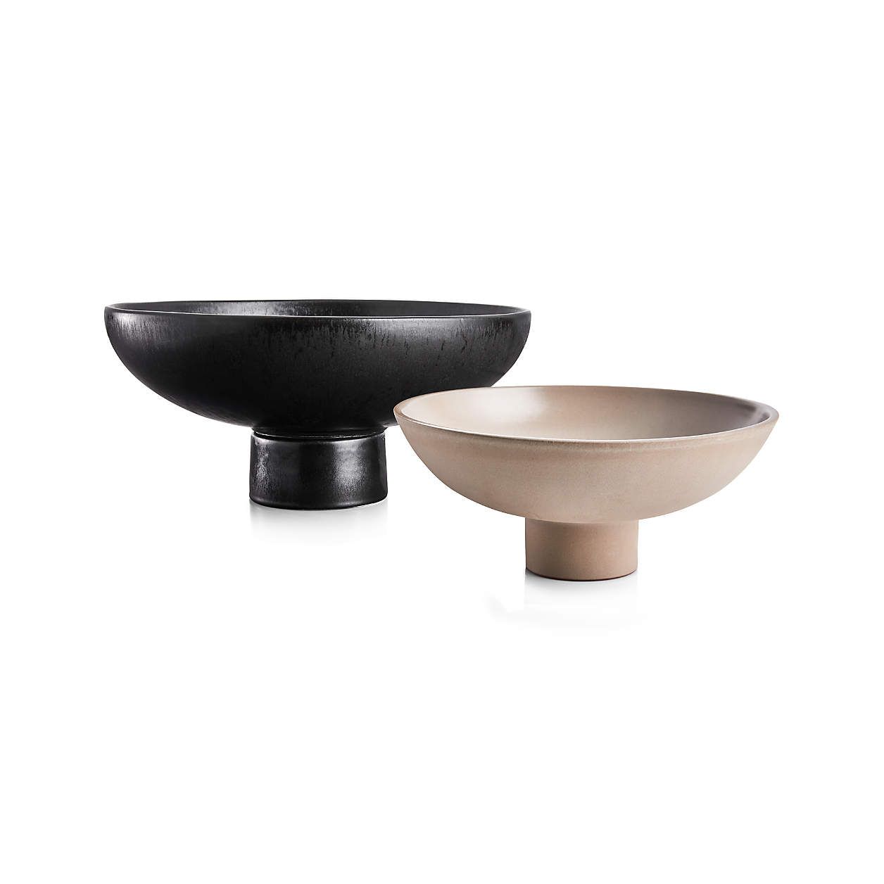 Riki Black Footed Bowl by Leanne Ford + Reviews | Crate & Barrel | Crate & Barrel