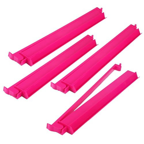 LaRandom 4 Pcs 18.7 Inch Hot Pink Acrylic Mahjong Tile Racks with Pushers for Game Night American Mahjong Racks Tile Set for Mah Jong Lovers and Beginners | Amazon (US)