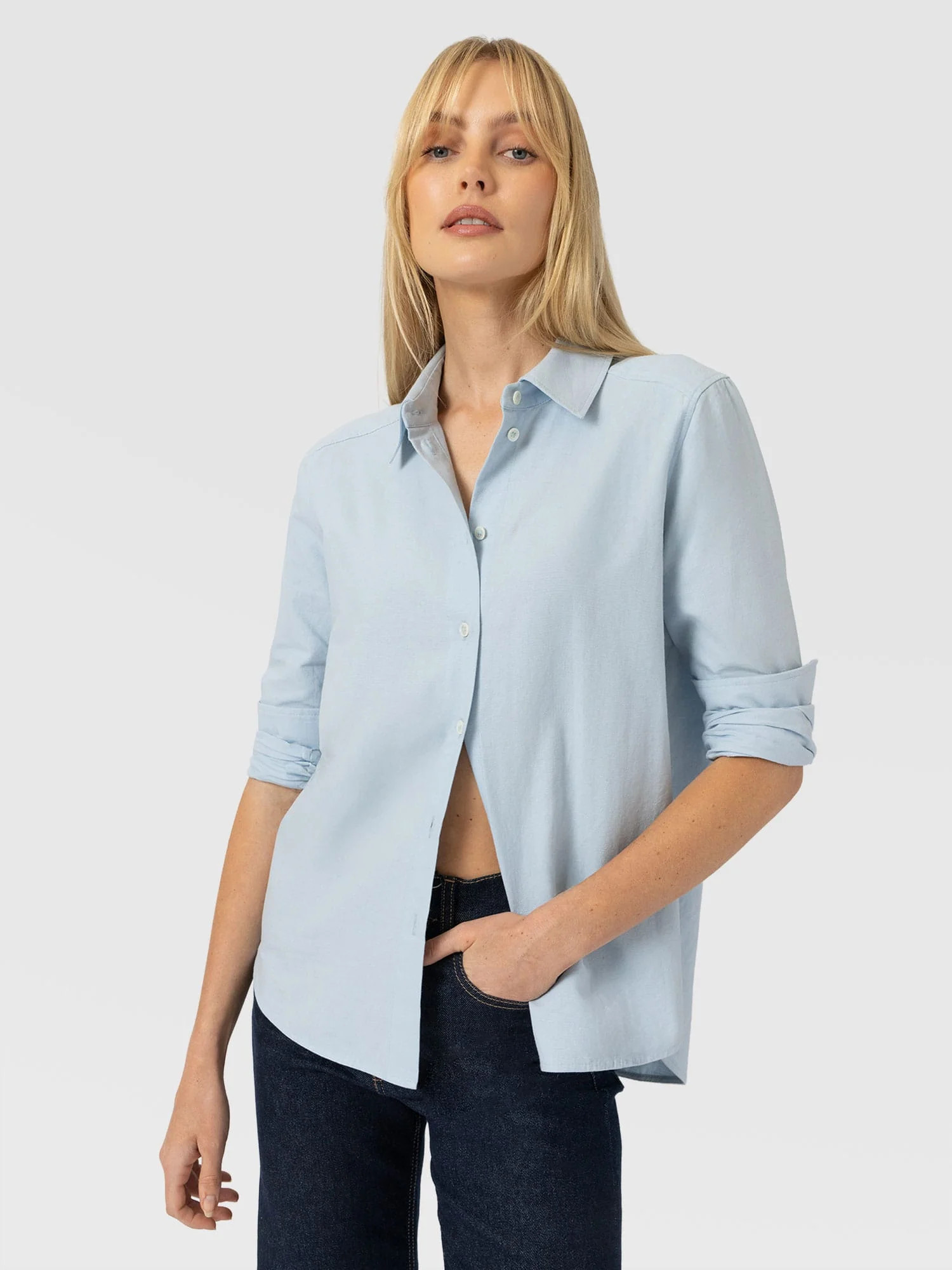 Anneliese Shirt - Ice Blue | Saint + Sofia UK