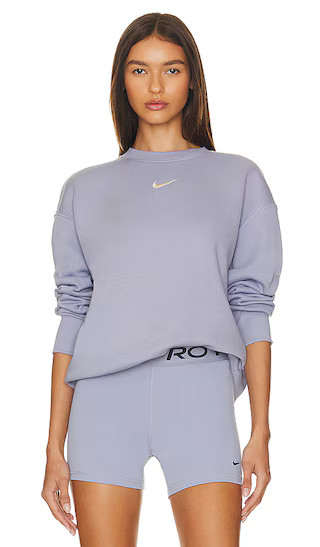 Sportswear Phoenix Fleece Oversized Crewneck Sweatshirt in Indigo Haze & Sail | Revolve Clothing (Global)