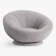 Performance Everyday Velvet Gray Groovy Swivel Chair | Pottery Barn Teen | Pottery Barn Teen