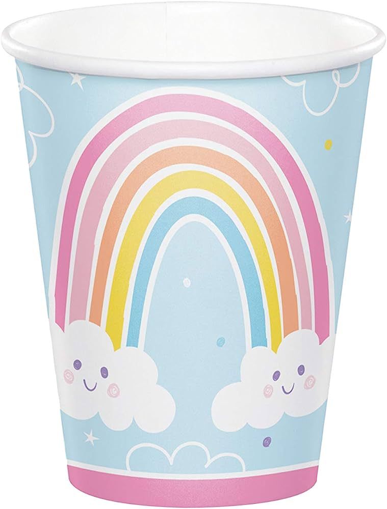 Happy Rainbow Paper Cups, 8 ct | Amazon (US)