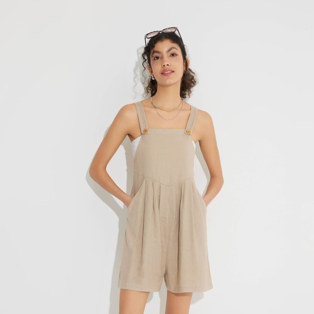 Women's Pleated-Front Romper - Wild Fable™ | Target