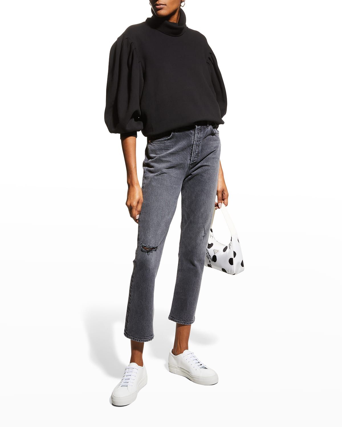 Noeme Puff-Sleeve Sweatshirt | Neiman Marcus