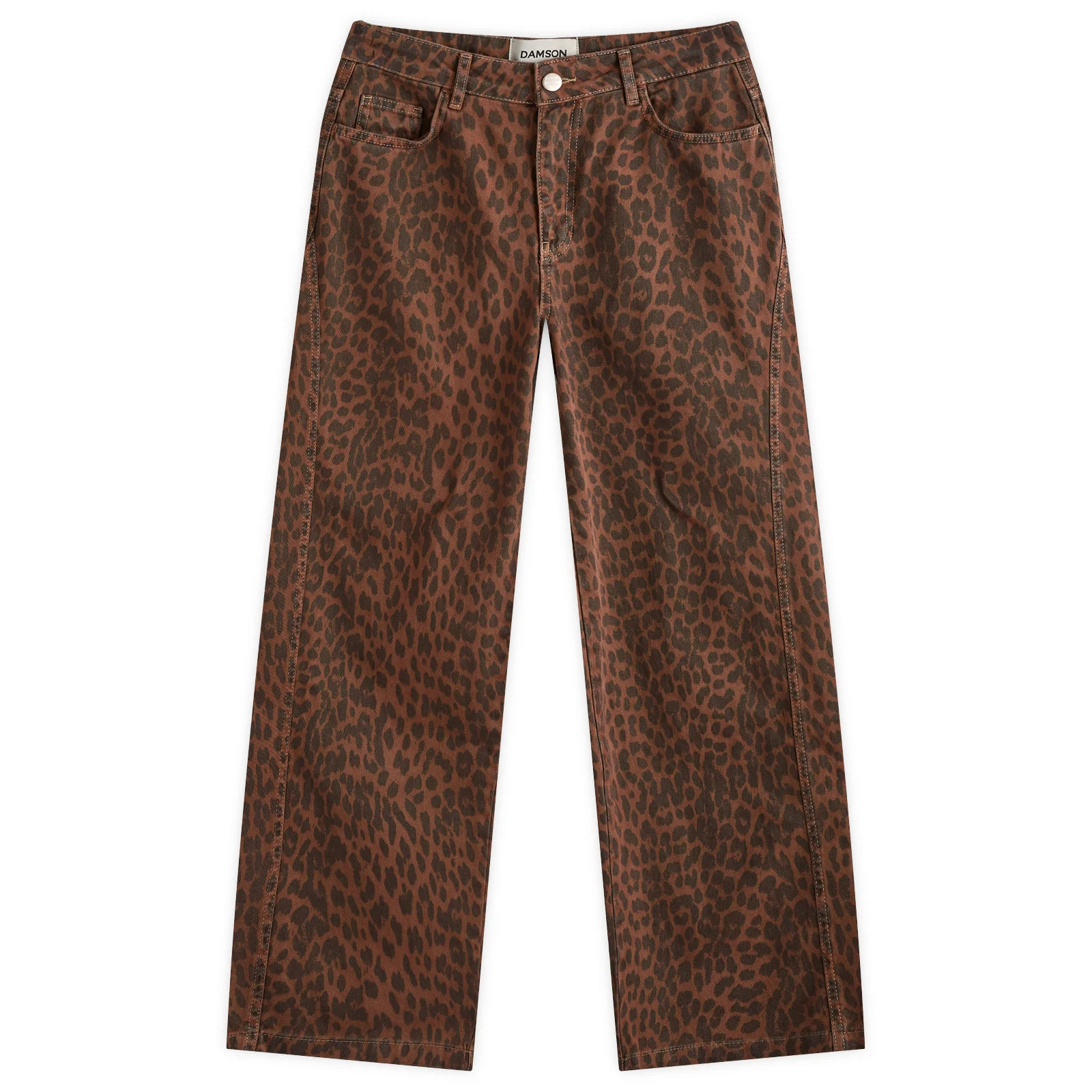 Damson Madder Women's Dion Leopard Jeans Dark Leopard Overdye | END. Clothing