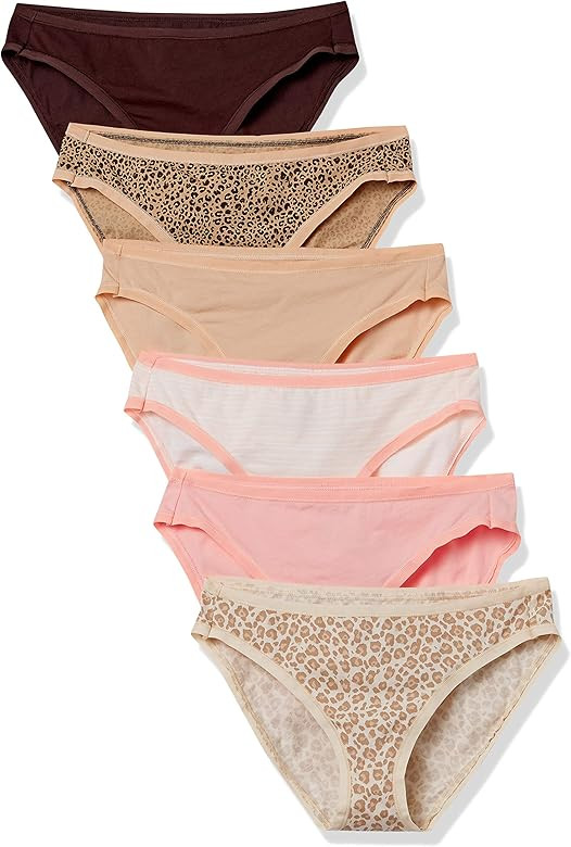 Amazon Essentials Women's Cotton Bikini Brief Underwear, Multipacks | Amazon (US)