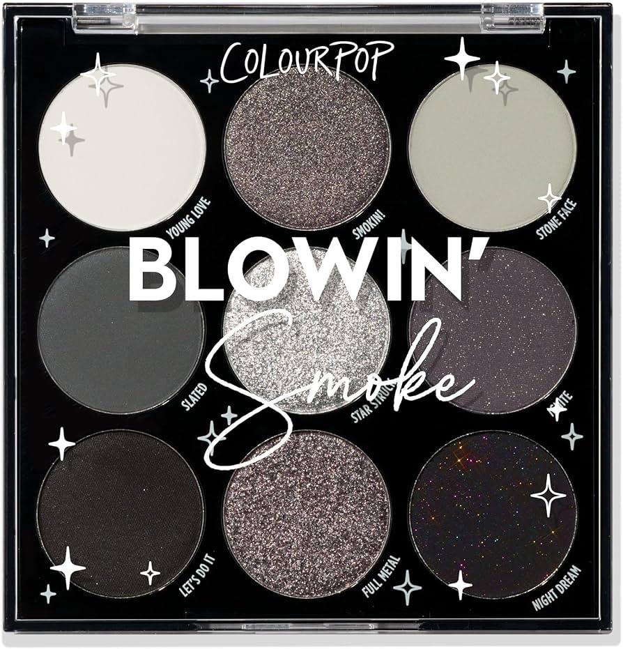 ColourPop Blowin' Smoke Eyeshadow Palette - Silver & Smokey Eye Eyeshadow Palette with Metallic &... | Amazon (US)