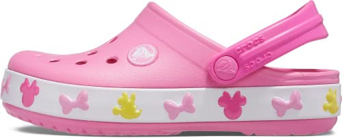 Crocs Kids' Mickey Mouse Light Up Clog | Disney Light Up Shoes, Pink Lemonade/White, 2 Little Kid (Minnie Mouse) | Amazon (US)