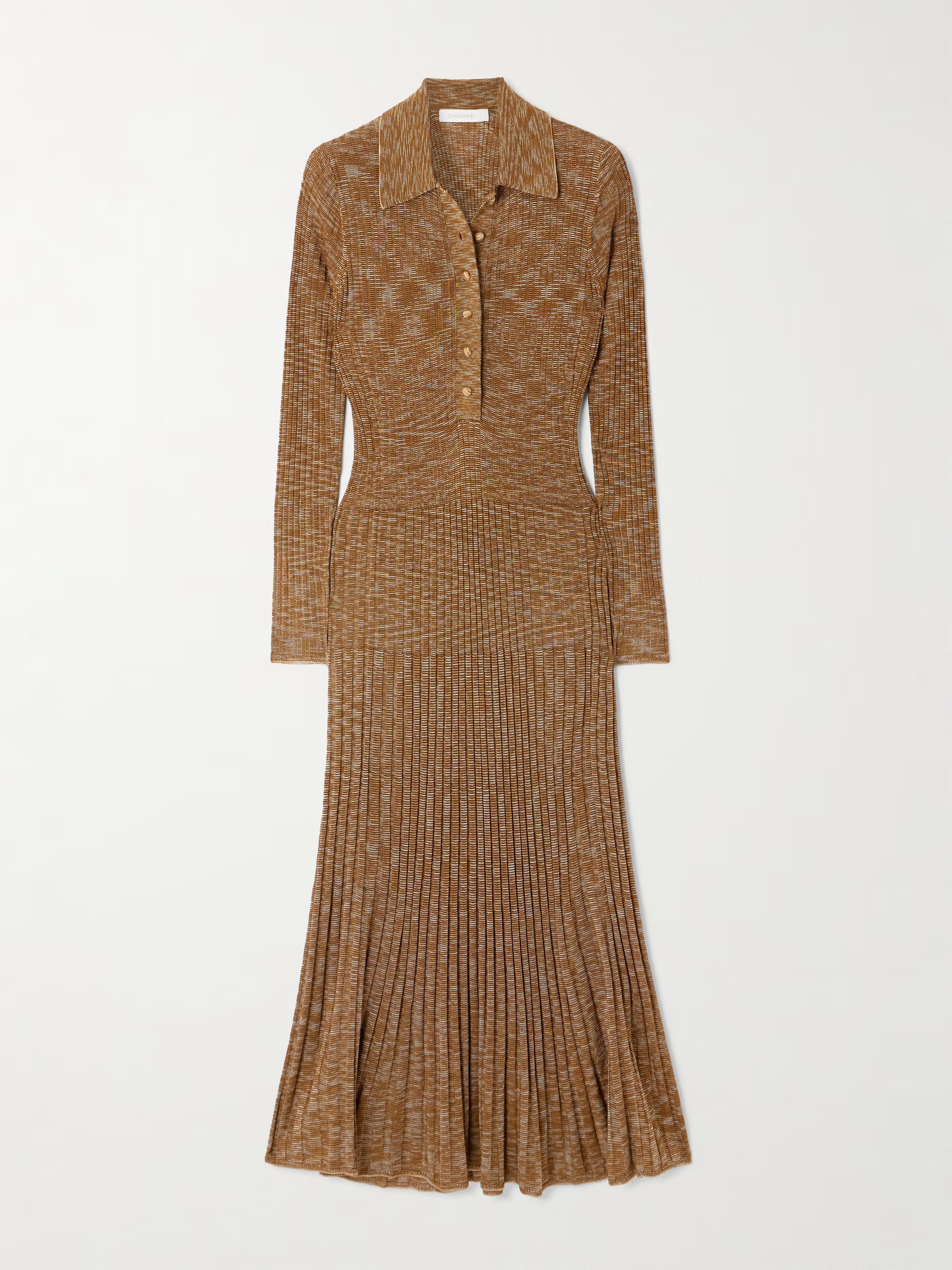 Mouline pleated knitted midi dress | NET-A-PORTER (UK & EU)