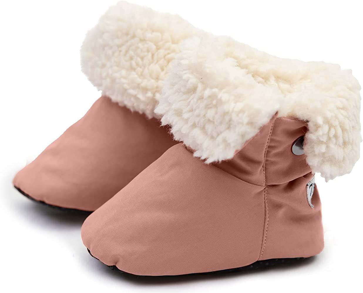 7AM Enfant Unisex Water Repellent Baby Booties with Vegan Sherpa Lining, Newborn Essentials | Amazon (US)