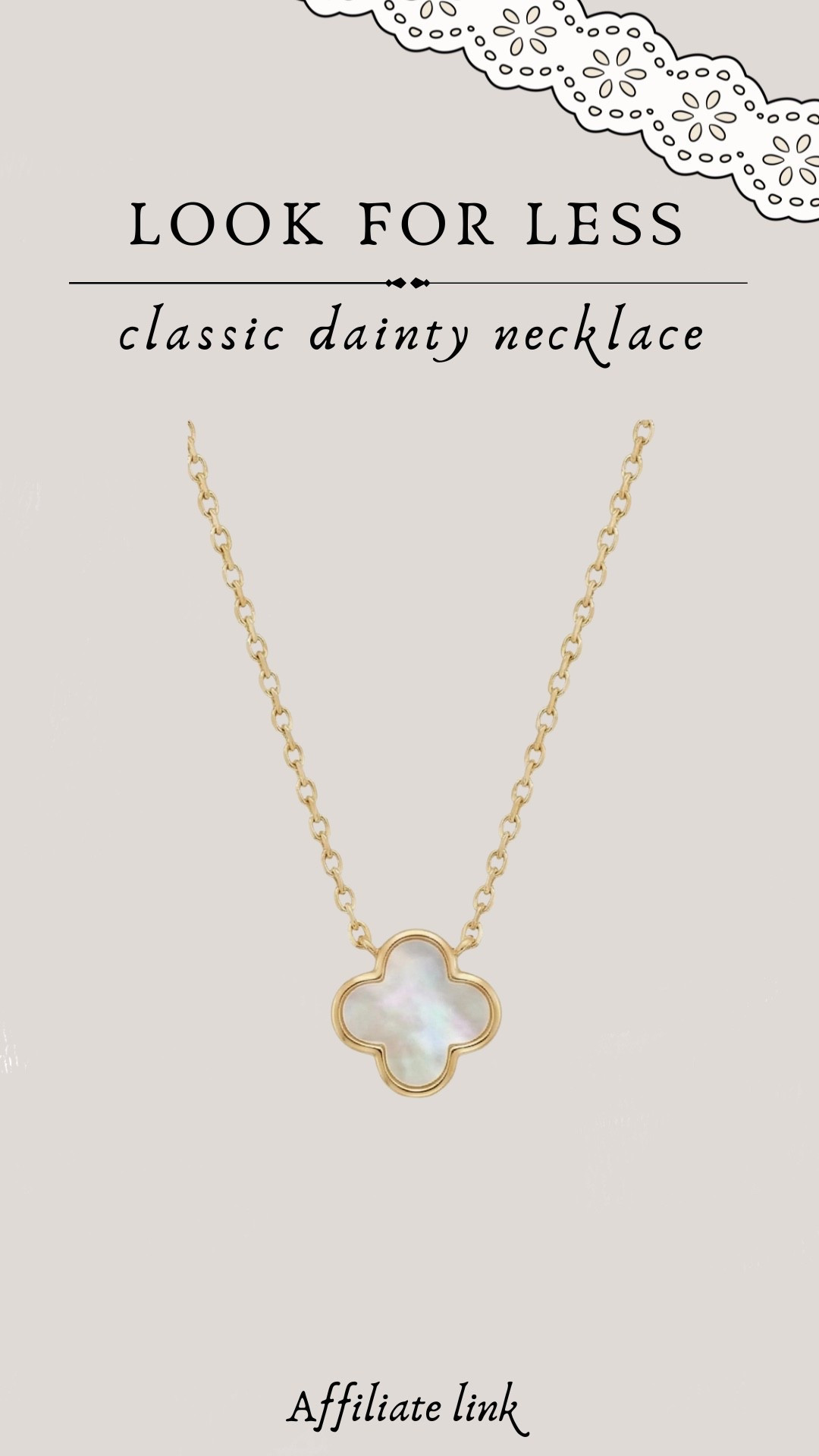 Look for less mother of pearl style necklace! Classic and dainty!

#LTKootd #LTKselfcare #LTKSeasonal