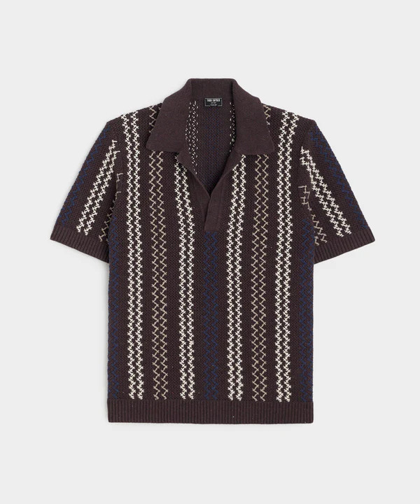 Embroidered Polo in Umber | Todd Snyder