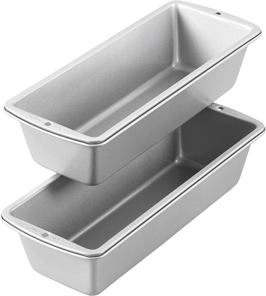 Wilton Recipe Right Non-Stick Long Bread Loaf Pan, 2-Piece, Steel | Amazon (US)