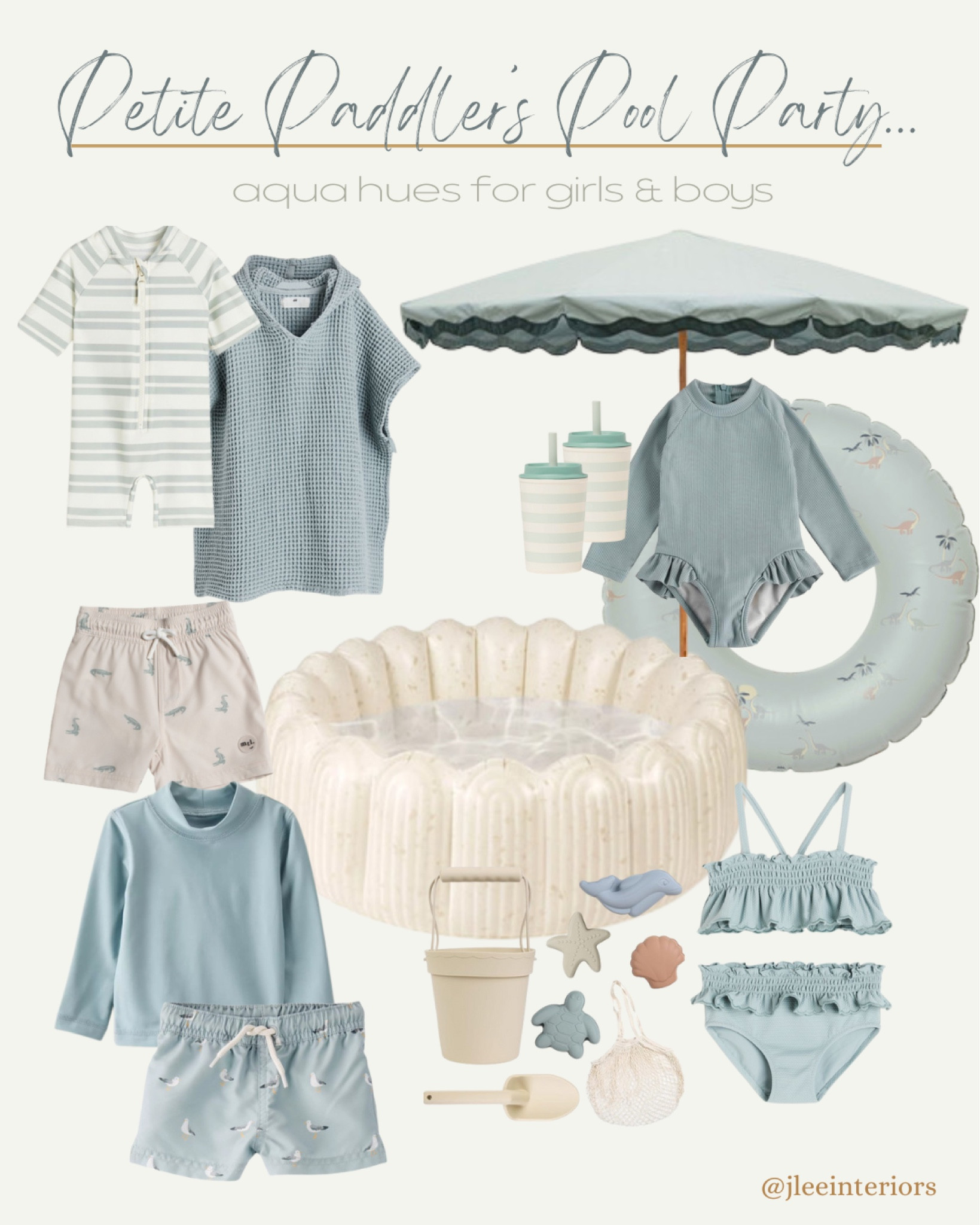 Summer swim for toddler and baby. 
Aqua, Neutral style, kiddie pool, HMkids
Carters, Target kids, summer style, baby clothes, toddler clothes 

#LTKkids #LTKswim #LTKSeasonal