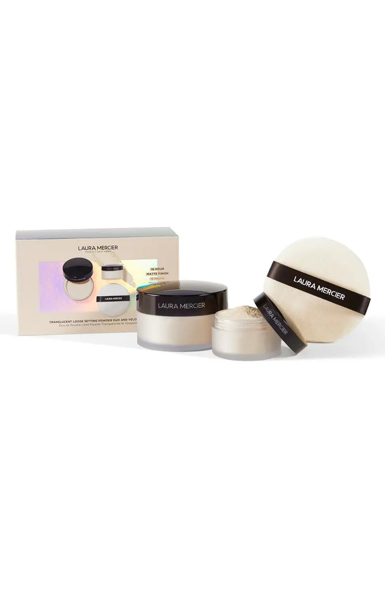 Translucent Loose Setting Powder Duo & Velour Puff Set $80 ValueLAURA MERCIER | Nordstrom