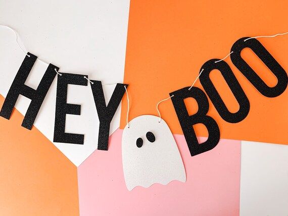 Hey Boo Banner – Boo Banner- Halloween Banner - Happy Halloween Banner - Trick or Treat Banner ... | Etsy (US)
