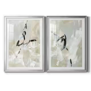 Scribble Veil I by Wexford Homes 2 Pieces Framed Abstract Paper Art Print 30.5 in. x 42.5 in. . . | The Home Depot