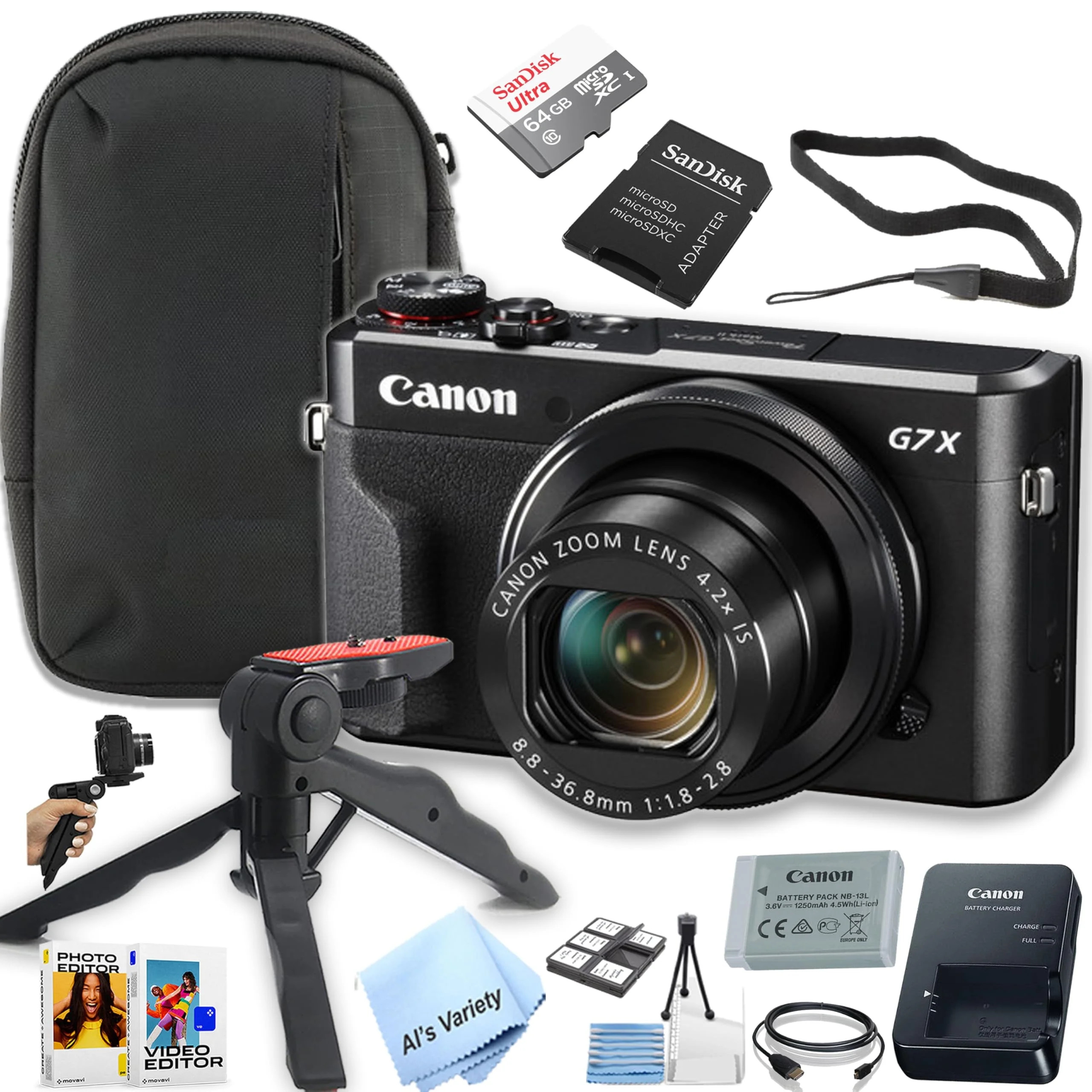 Canon PowerShot G7 X Mark II Digital Zoom 4x 20.1 MP Digital Camera Bundle with 64GB Ultra Memory... | Walmart (US)