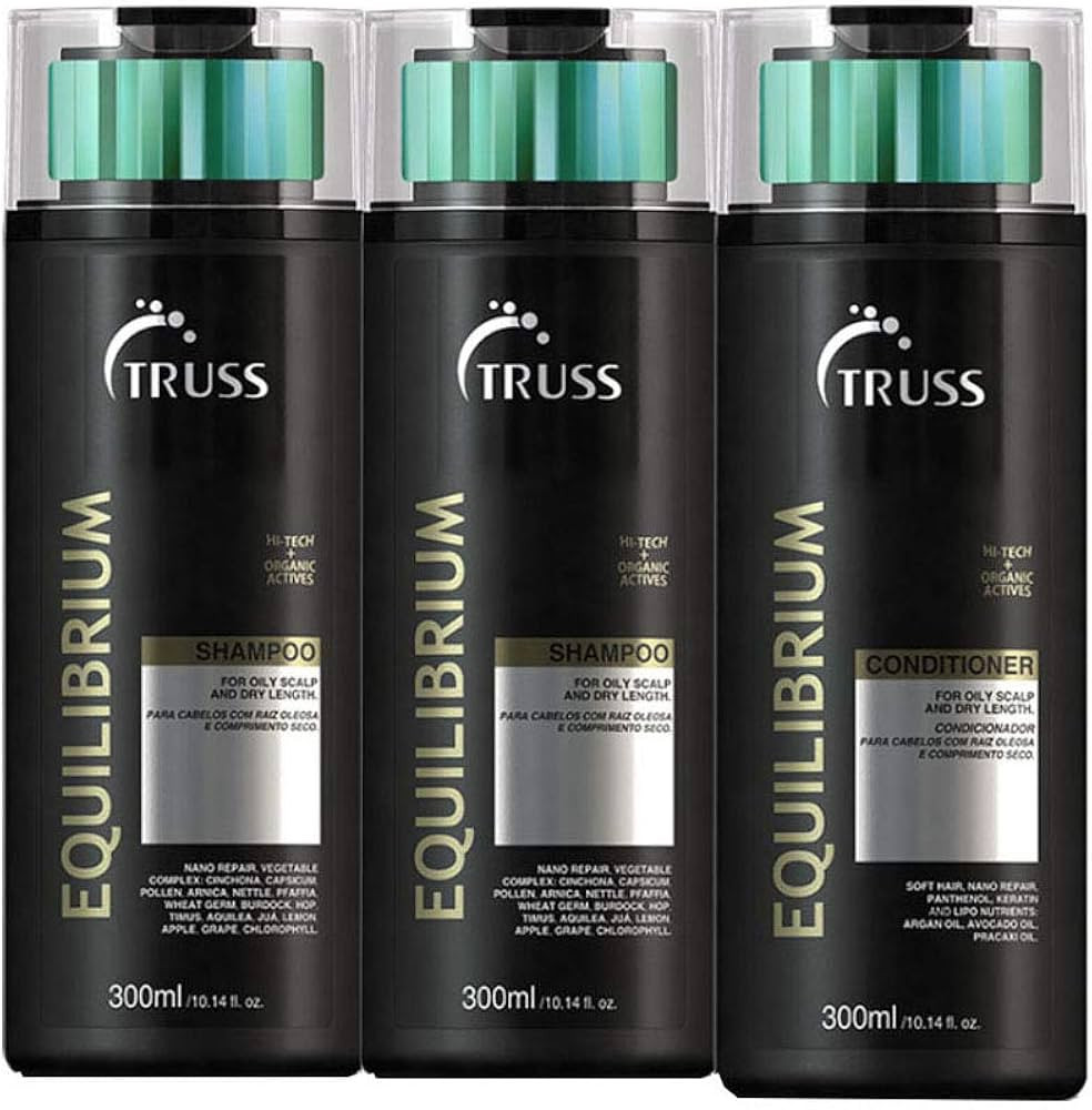 Truss Equilibrium 2 Shampoos 300ml + 1 Condicionador 300ml | Amazon (BR)