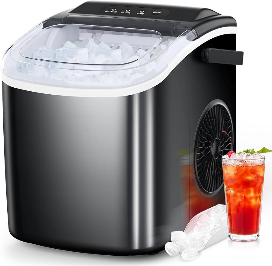 COWSAR Ice Maker Countertop, Portable Ice Machine with Self-Cleaning, 26.5lbs/24Hrs, 9 Bullet Ice... | Amazon (US)