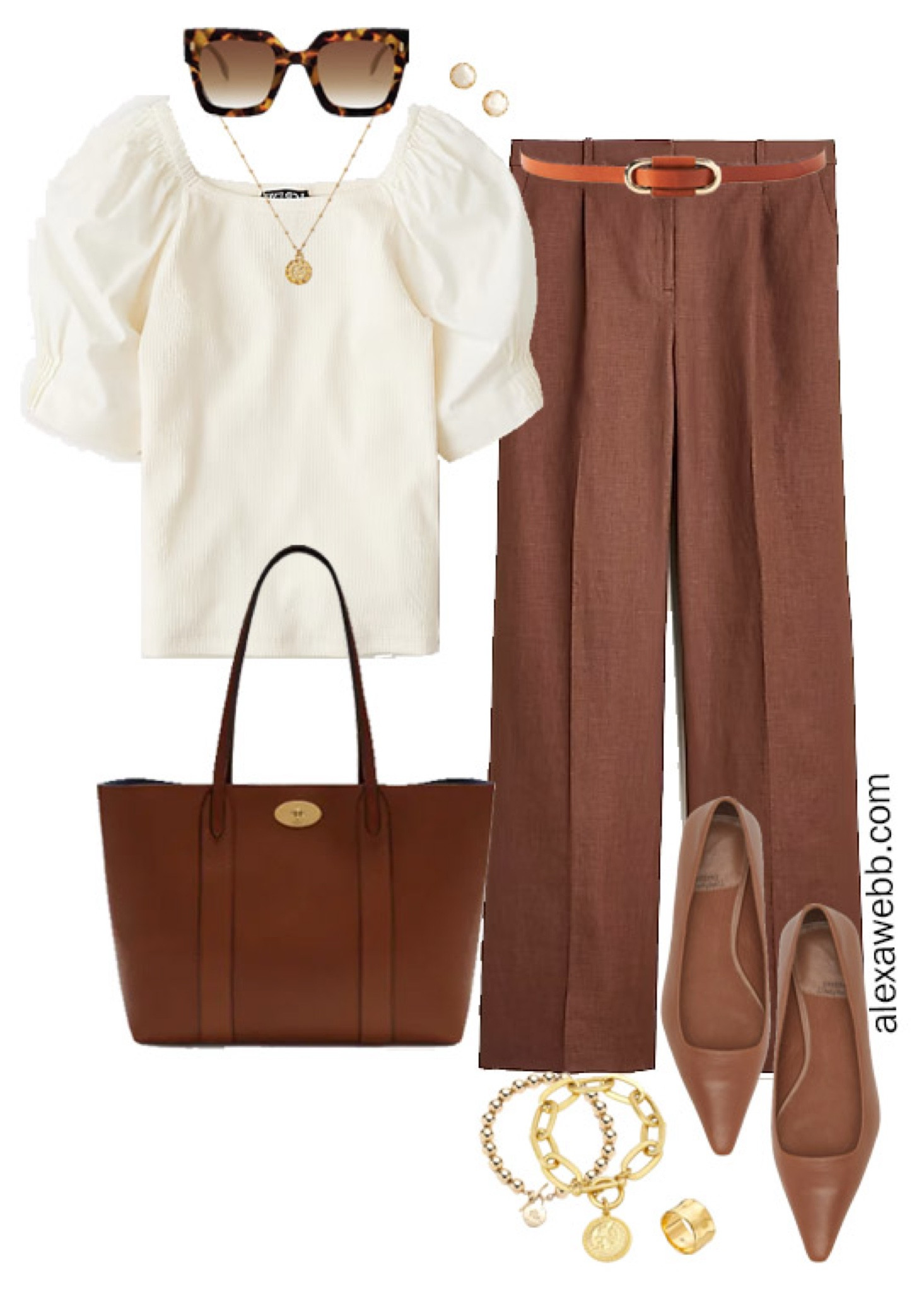 Plus Size Summer Work Outfits 2 - A plus size business casual outfit idea with a puff sleeve top and linen wide leg pants. Alexa Webb

#LTKPlusSize #LTKWorkwear #LTKStyleTip
