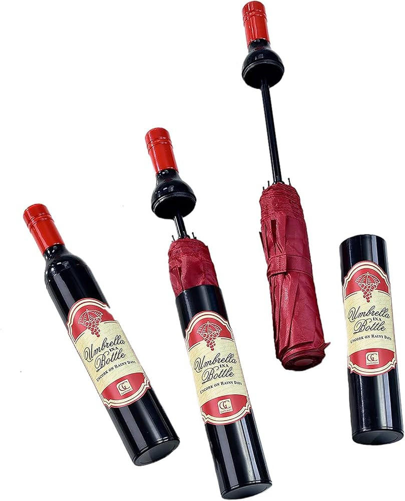 Giftcraft Compact Umbrella in Wine Bottle Case, Novelty Fashion Accessory Gift, Unique Women’s ... | Amazon (US)