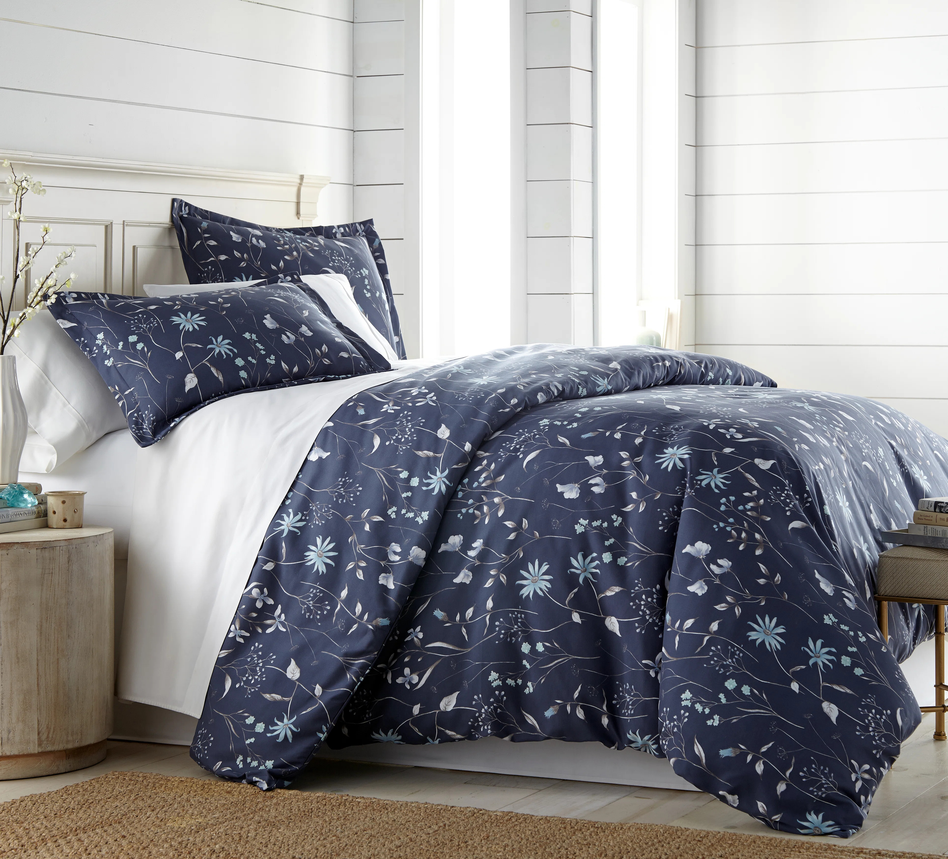SouthShore Fine Linens Secret Meadow Microfiber Reversible Duvet Cover Set & Reviews | Wayfair | Wayfair North America