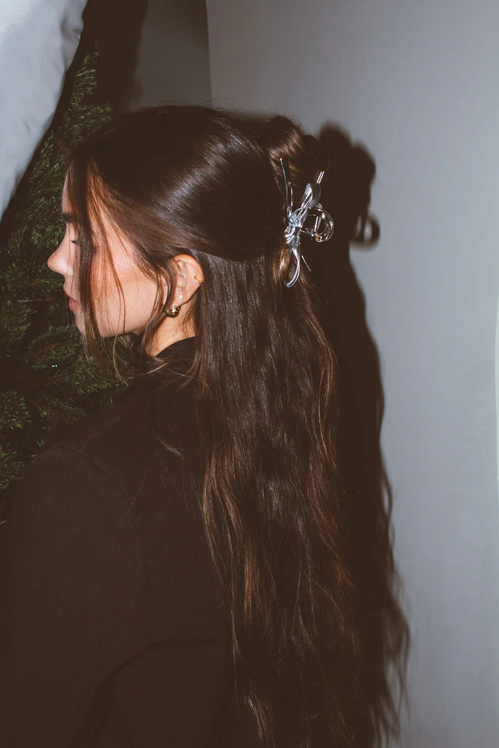 Silver Loop Bow Claw Clip | Shop Andi