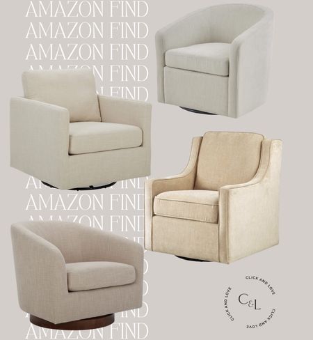 Amazon Finds 🖤 

Armchair, accent chair, swivel chair, neutral chair, budget friendly seating, neutral home, Amazon home, Amazon, living room furniture, sitting room, family room, upholstered chair

#LTKstyletip #LTKsalealert #LTKhome
