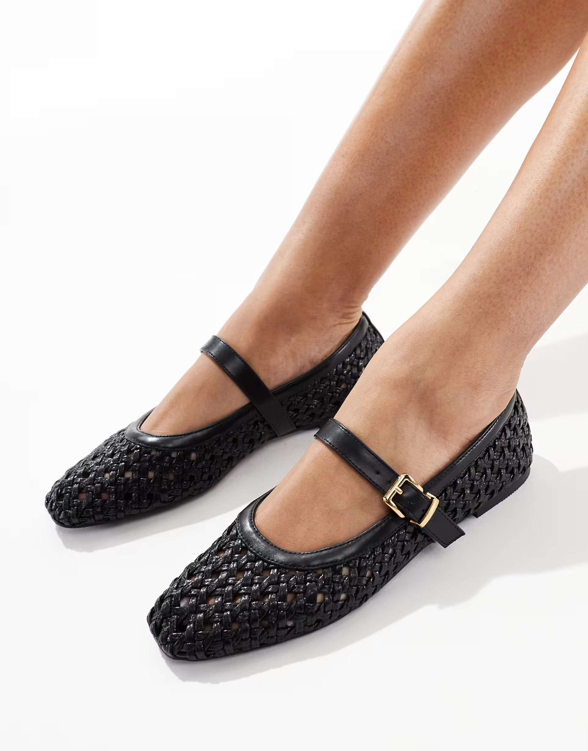 schuh Lexie woven mary janes in black | ASOS | ASOS (Global)