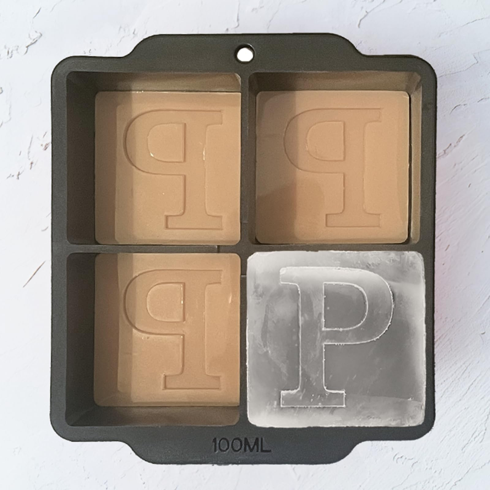 Letter P Monogram Ice Cube Mold Custom Ice Cube Mold 2 Inch Big Initials Silicone Ice Cube Tray G... | Amazon (US)