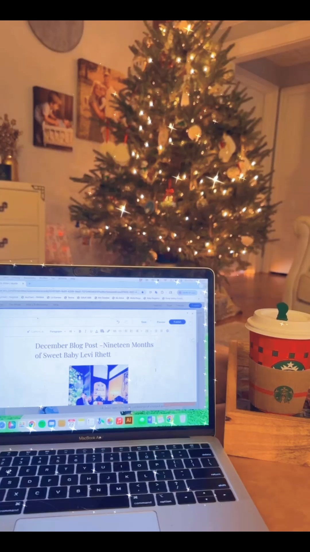 Hubby got mama a coffee ☕️ and is off work the next 2 weeks!! 😍 Finishing up a sweet new little blog post - stay tuned soon to read!! 🫶🏽🥰❤️🎄