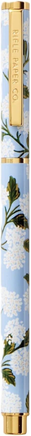 RIFLE PAPER CO. Hydrangea Writing Pen, 5.375" L, 0.5 mm Rollerball Tip, Stainless Steel Body with... | Amazon (US)