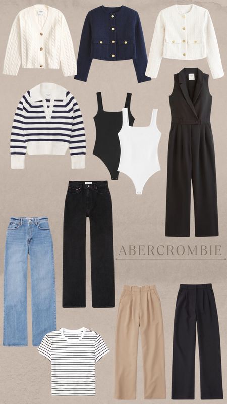 Shop these cute outfits from Abercrombie!

#LauraBeverlin #Abercrombie #CuteFallOutfits #Jeans 

#LTKworkwear #LTKstyletip #LTKSale