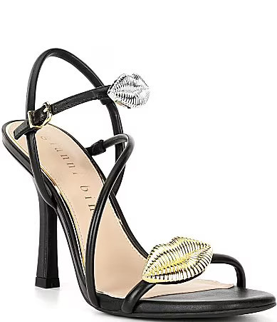 Gianni Bini Carletta Leather Lip Ornamented Dress Sandals - 7 | Dillard's