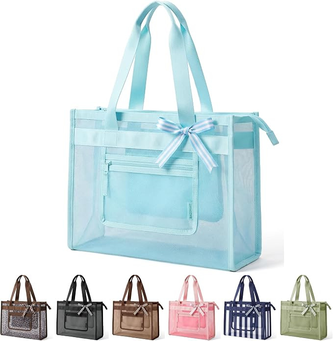 BAGSMART Beach Tote Bag for Women, Personalized Teacher Appreciation Gifts | Self-standing Sandpr... | Amazon (US)