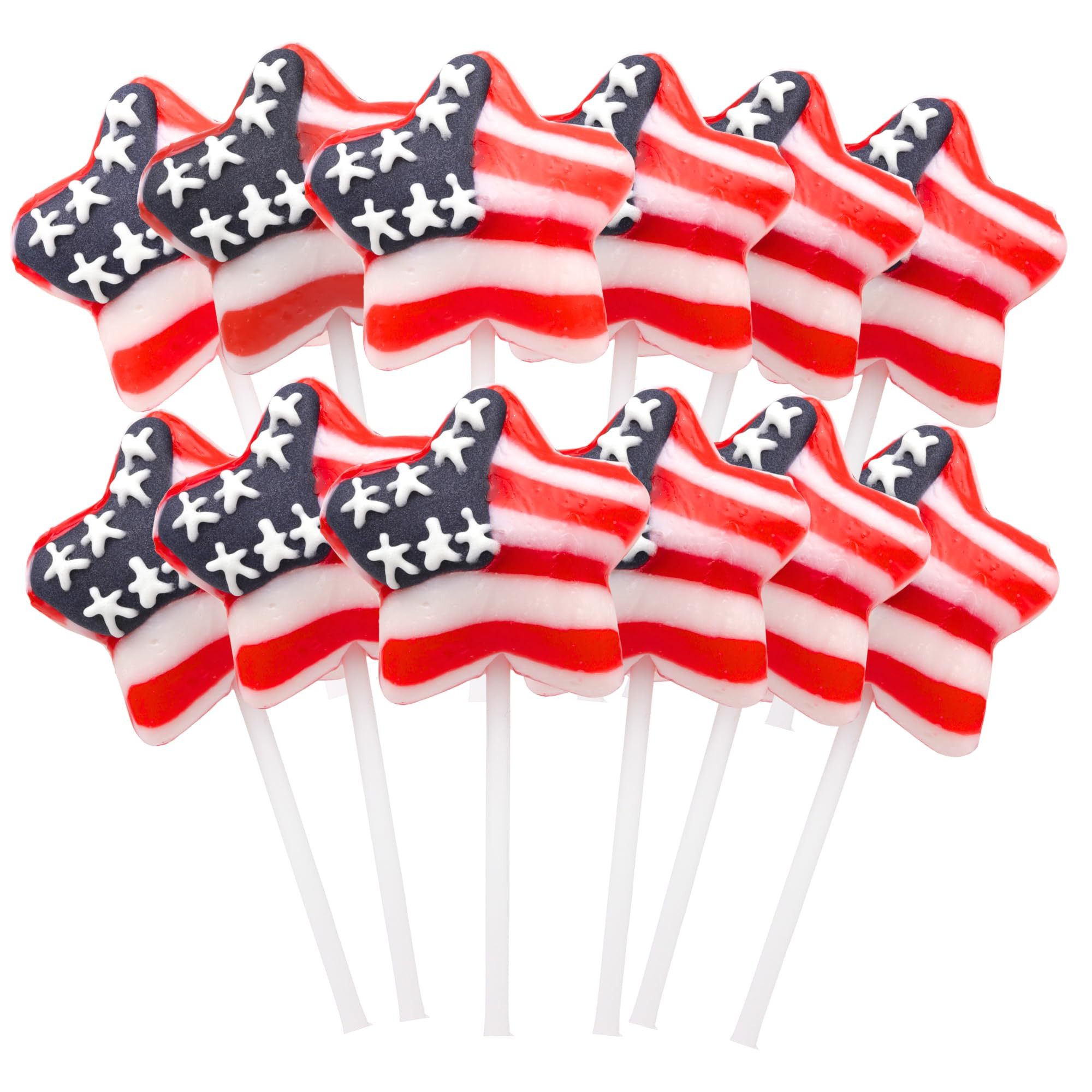 Red, White and Blue Candy, American Flag Star Suckers, 4th of July Treats, Individually Wrapped L... | Amazon (US)