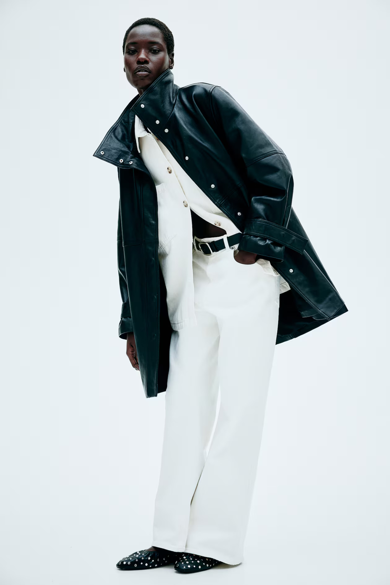 Harper High Rise Wide Leg Jeans - White - Ladies | H&M US | H&M (US + CA)