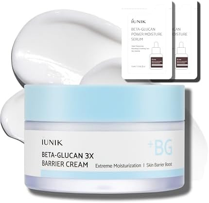 IUNIK Beta-Glucan Non-Sticky Deep Moisture Hydration 3x Barrier Cream Day&Night Moisturizer Quick... | Amazon (US)