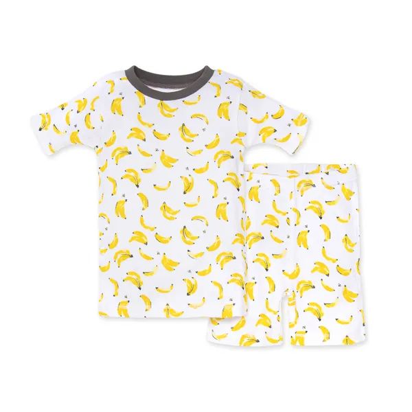 Going Bananas Organic Baby Snug Fit Toddler Pajama Short Set | Burts Bees Baby